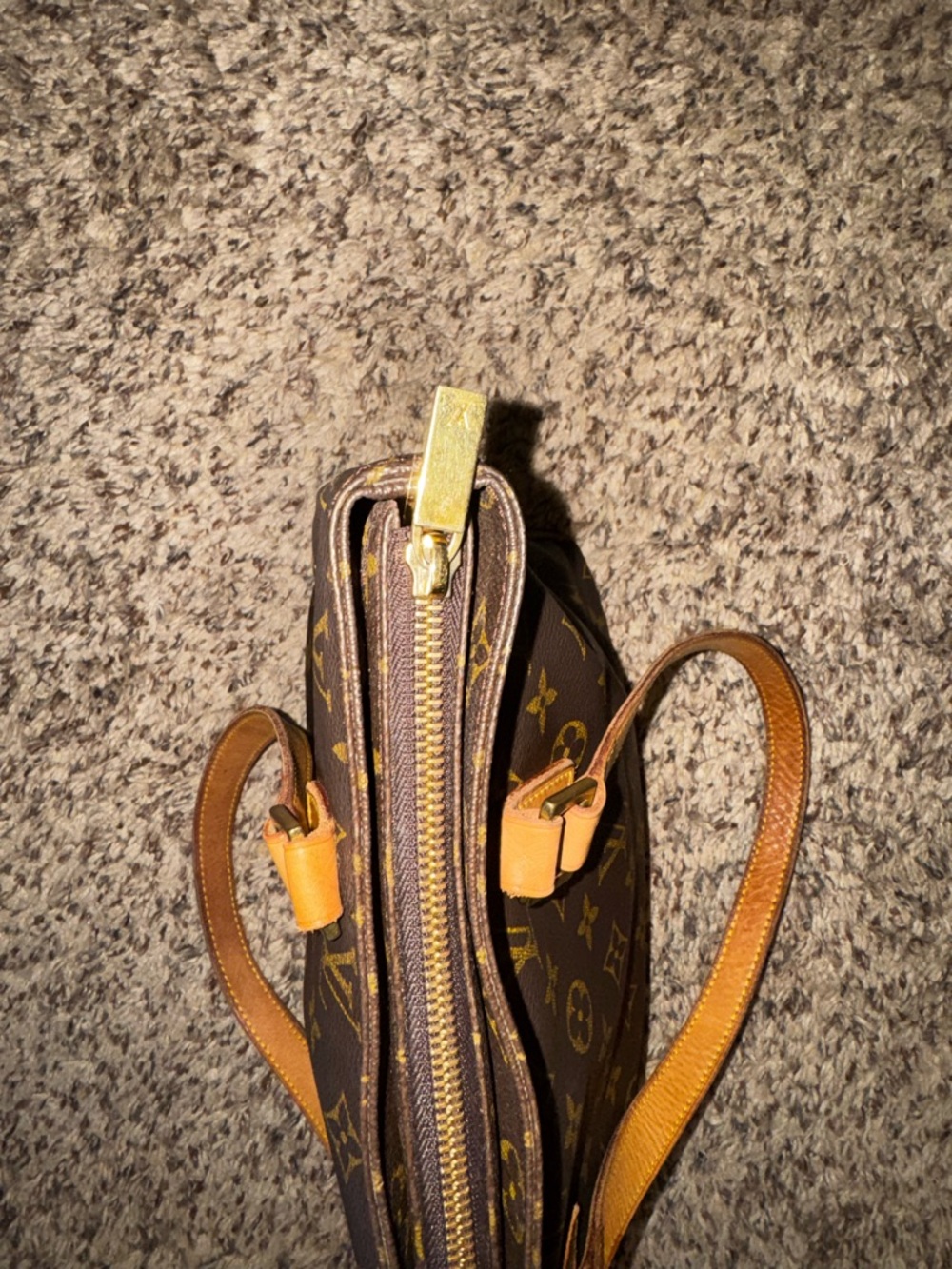 Louis Vuitton Monogram Canvas Shoulder Tote with Vachetta Straps - Picture 7 of 11